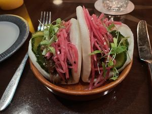 Oyster mushroom bao buns  at Walt Disney World - Tiffins in Lake Buena Vista
