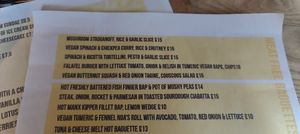 5 veg choices and great ale at The Creek Inn in Peel