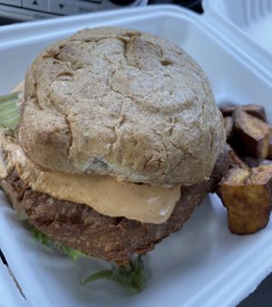 Spicy Chicken Sandwich was pretty good   at Majani in Chicago