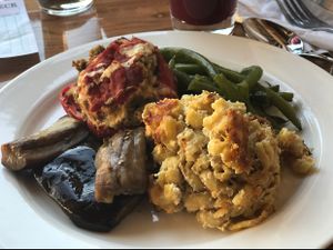 stuffed peppers with mac n cheese at Majani in Chicago