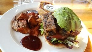 tofu and avocado sandwich at Majani in Chicago