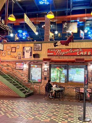 Inside - there are 2 levels   at Portillo's in Chicago