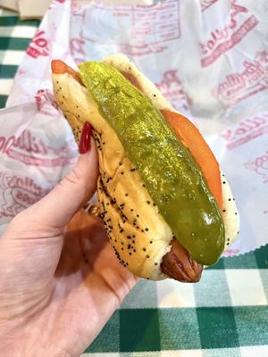 Garden dog   at Portillo's in Chicago