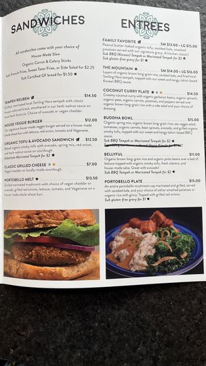 Menu  at Rosetta's Kitchen in Asheville