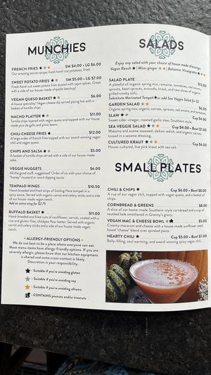 Menu  at Rosetta's Kitchen in Asheville