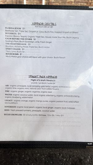 Drink Menu  at Rosetta's Kitchen in Asheville