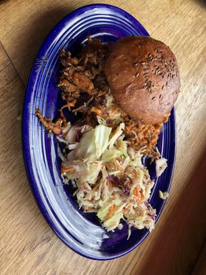 Jackfruit burger   at Rosetta's Kitchen in Asheville