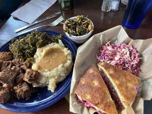 Family Favorite & Tempeh Reuben  at Rosetta's Kitchen in Asheville