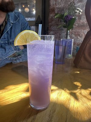 lavender gin cocktail   at Rosetta's Kitchen in Asheville