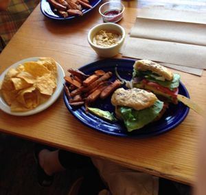 veggie burger at Rosetta's Kitchen in Asheville