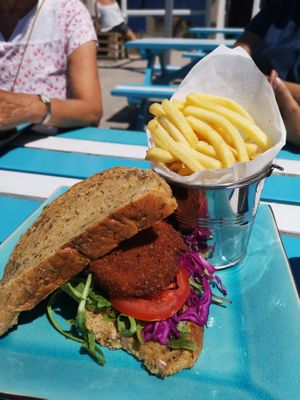 Bad Boy Burger at Porthtowan Beach Café in Porthtowan