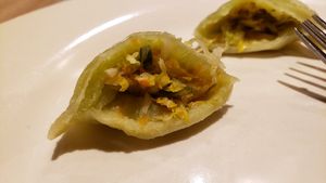 Interior of vegetable dumplings. Fine. at Szechuan in Roseville