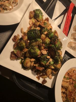 Brussel sprout with peanuts   at The Rogue Panda in Brooklyn