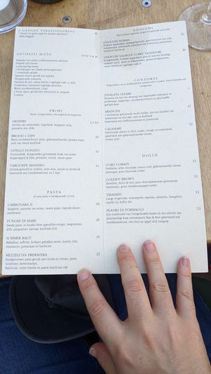 Menu at Konijnenvoer in Arnhem