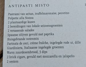 Antipasti misto at Konijnenvoer in Arnhem
