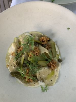 Een sublieme veganistische vittalae van seitan   at Konijnenvoer in Arnhem