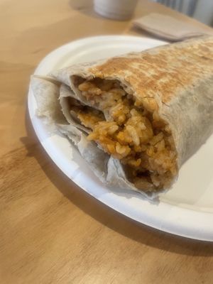 Al pastor burrito  at Rojos Mexican Food in Seattle