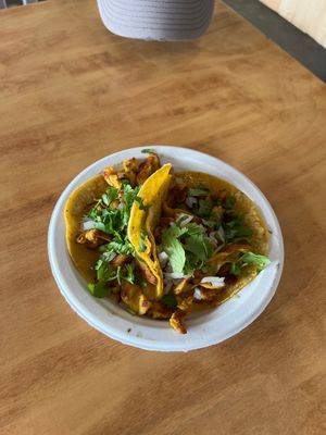 Two chick’n 🌮   at Rojos Mexican Food in Seattle