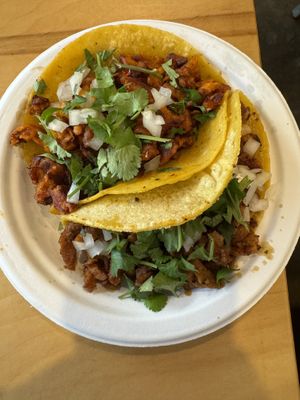Asada and Al pastor  at Rojos Mexican Food in Seattle