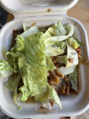 Asada burrito bowl (no sour cream / avocado)  at Rojos Mexican Food in Seattle