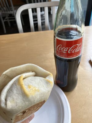 Cremosa burrito with chick'n  at Rojos Mexican Food in Seattle