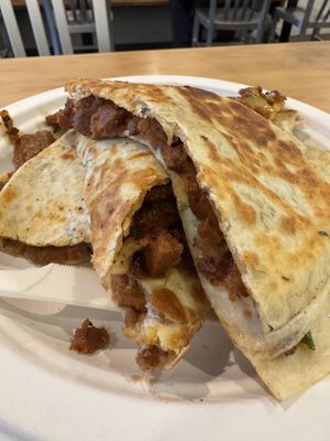 Asada quesadilla   at Rojos Mexican Food in Seattle