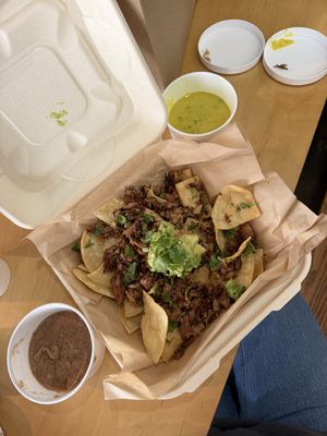 Carnitas nachos  at Rojos Mexican Food in Seattle