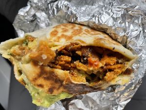 Loaded burrito w/asada   at Rojos Mexican Food in Seattle