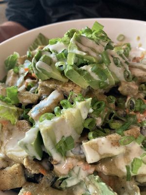 Build-your-own bowl with grilled tofu at The Take Out in Fayetteville