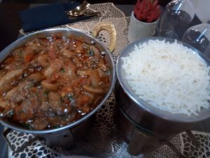 Mushroom Curry, recommend it at Indian Sabor in Calella