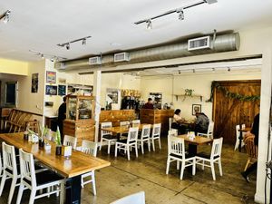 Indoor seating   at Humble Bee Cafe in Northridge