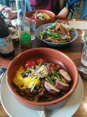 Daily different vegan options at Bendigo Wholefoods in Bendigo