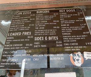 menu   at Underdog in San Diego
