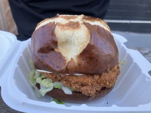 Chicken sando  at Underdog in San Diego