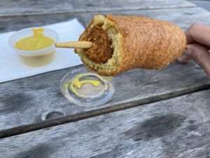 Corn dog  at Underdog in San Diego