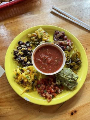Salsa sampler - just okay   at Chicora Alley in Greenville