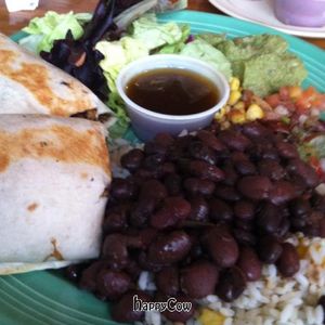 vegan burrito at Chicora Alley in Greenville