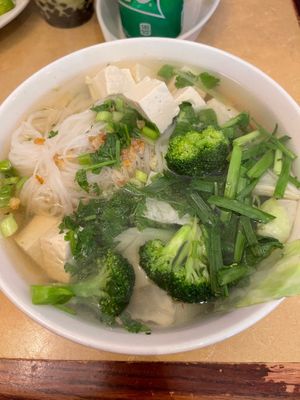 This was delicious! Vegetable broth of course at Saigon Pho in Tracy