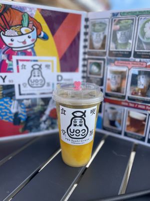 Premium Japanese tea with mango   at Y93 Sushi Crave in Calgary