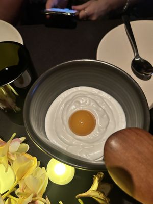 Mango coconut dessert NOT egg 😁  at Cuca in Jimbaran