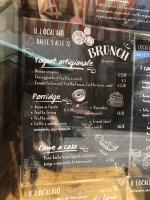 Menu   at Localino in Oristano