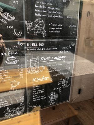 Menu   at Localino in Oristano