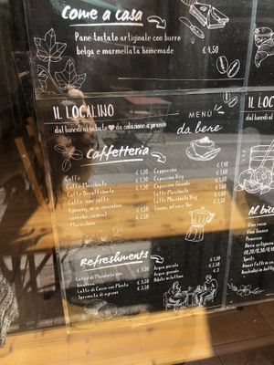 Menu   at Localino in Oristano