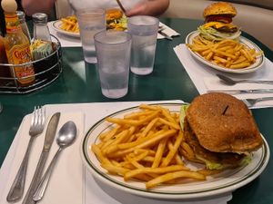 Black bean burger at Mel's Drive-In in West Hollywood