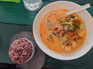 Red curry at Kwanjai Thai food in Pai