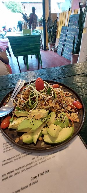 Burmese tea leaf salad at Kwanjai Thai food in Pai
