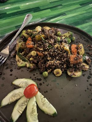 Tea leaf salad  #Veganuary at Kwanjai Thai food in Pai