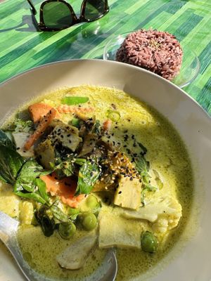 Green curry (120 THB)  at Kwanjai Thai food in Pai