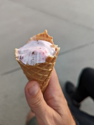 Sorry I had eaten most of it! at Ice Bakers Ishus in Esbjerg