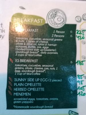 Menu at Maki Inn in Cirali